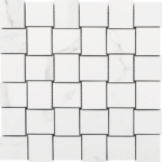 Happy Floors Statuario Matte Basketweave mosaic Quality Floors & More Pompano Beach