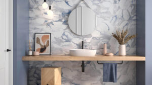 Crash Blue Natural Hexagon 10x11 Ceramic Tile