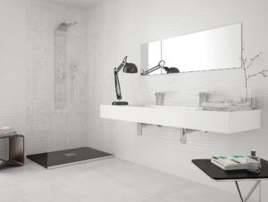 Happy Floors Glaciar Wave Glossy 12x36 wall ceramic tile Quality Floors & More Pomapno Beach