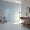 Happy Floors Titan White Touch Glossy 4×12 wall tile- Titan Aqua 4×12 wall tile Quality Floors & More Pompano Beach