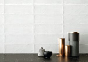 Happy Floors Titan White Touch Glossy 4x12 wall tile backsplash Quality Floors & More Pompano Beach