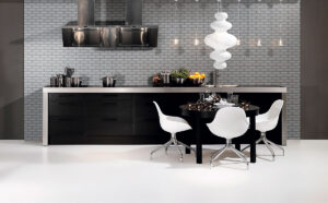 MSI Ice Bevel Subway 2x6 glass mosaic dining room Quality Floors & More Pompano Beach