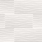 MSI Dymo Wavy White 12x24 Glossy Ceramic tile Quality Floors & More Pompano Beach