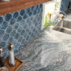 MSI Blue Shimmer Arabesque mosaic pic Quality Floors & More Pompano Beach