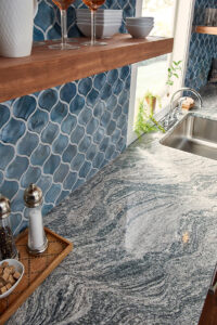 MSI Blue Shimmer Arabesque mosaic pic Quality Floors & More Pompano Beach