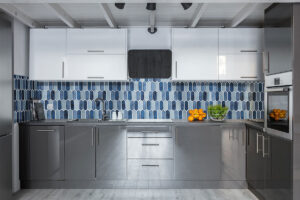 MSI Boathouse Blue Picket glass backsplash Quality Floors & More Pompano Beach