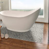 MSI Puebla Greige Pebble mosaic tub pic Quality Floors & More Pompano Beach