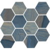 Happy Floors Macaubas Azul Polished Hexagon Mosaic Quality Floors & More Pompano Beach