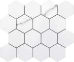 Happy Floors Statuario Matte Large Hexagon mosaic Quality Floors & More Pompano Beach