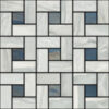 Happy Floors Macaubas Pearl + Azul Pinwheel mosaic Quality Floors & More Pompano Beach