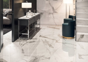HF- Statuario Luxe Polished 48x48 Rectified Porcelain Tile - Image 2
