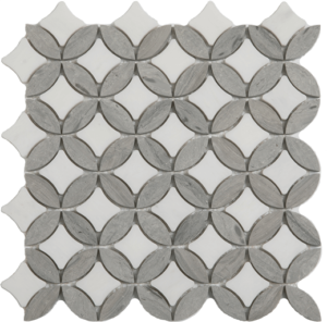 HF - Paper White + Wooden Silver Superellipse Mosaic