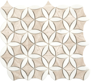 HF- Wooden White + Paper White Flora Mosaic