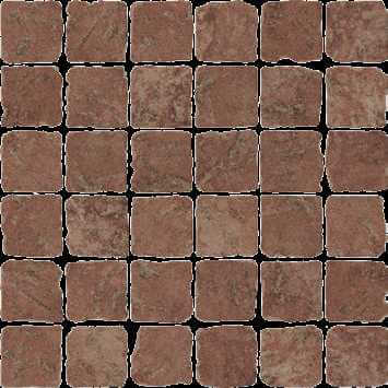 Pietra D'Assisi Rosso 2x2 Tumbled Mosaic