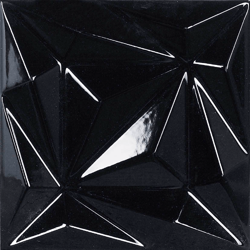 Esenzia Black Deco Glossy 6×6 Ceramic Tile