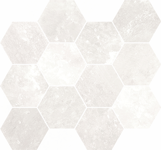Salt Stone Ice Hexagon Matte Mosaic