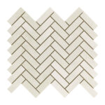 Salt Stone Ice Herringbone Matte Mosaic