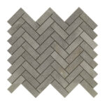 Salt Stone Ash Herringbone Matte Mosaic