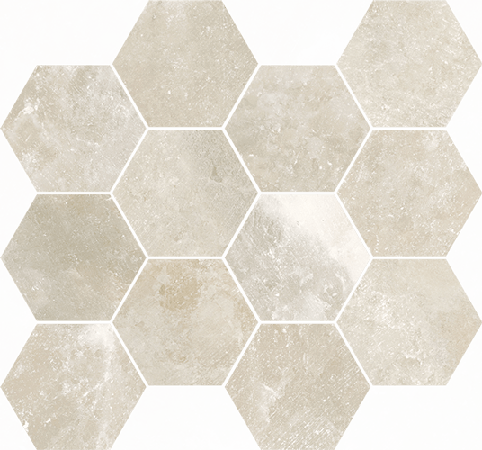 Salt Stone Desert Hexagon Matte Mosaic