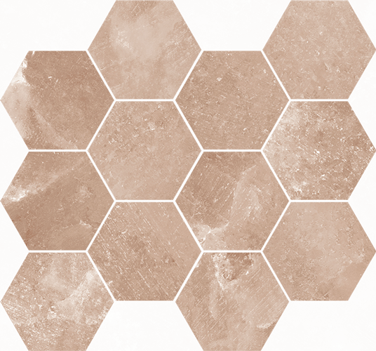 Salt Stone Terra Hexagon Matte Mosaic