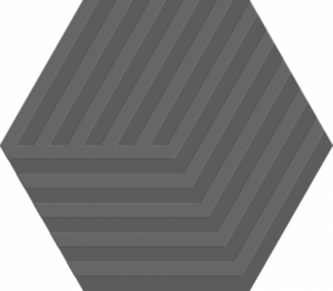 Carpenter Dark Hexagon Cube 5x6 Matte Ceramic Tile