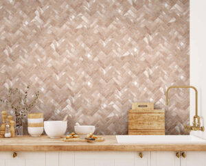 Salt Stone Terra Herringbone Matte Mosaic