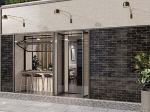 Vibrant Black and White 3x11 Glossy Ceramic Tile