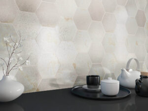 Vibrant White Hexagon 5x6 Glossy Ceramic Tile