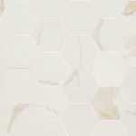 Eden Calacatta 3x3 Hexagon Matte Mosaic