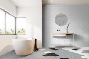 Hexley Ecru 9x10.5 Hexagon Matte Ceramic Tile