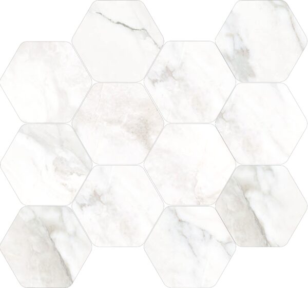 Kobe Borghini Polished 2×2 Rounded Hexagon Mosaic