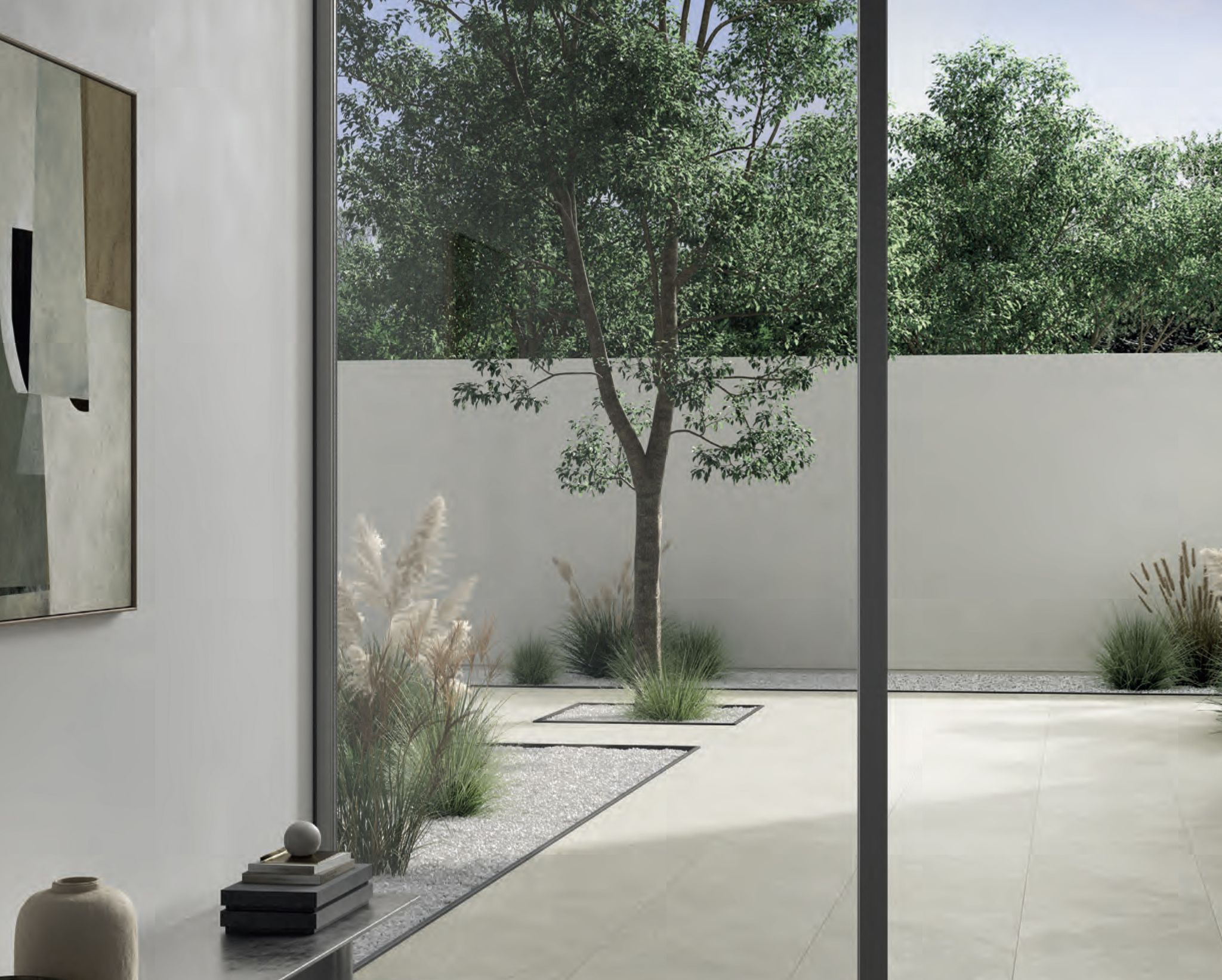 Slate White Matte 36×36 Rectified Porcelain Tile